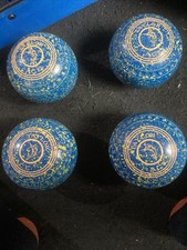 Taylor Ace Blue Size 4 Wb22 Lawn Bowls Set of 4