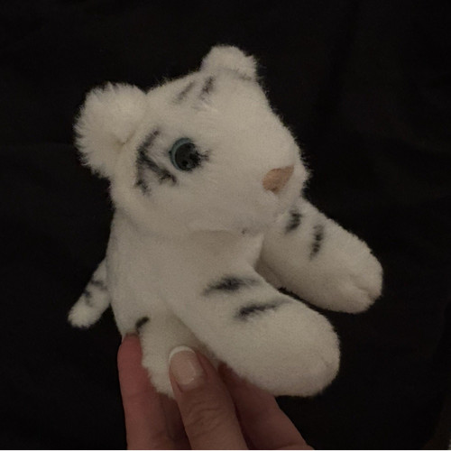 White tiger plush soft toy - white,