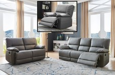 Dark grey genuine - genuine, leather