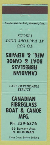 Matchbook cover canadian - matchbook,