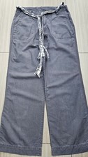 Bay grey linen mix trousers with a wide leg  Vintage Y2K 2000s Size 12 low rise