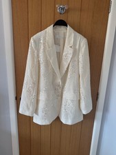 BNWT ZARA Ecru Long Blazer