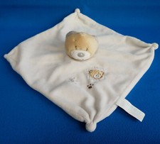 TEDDY BEAR ? comforter BLANKIE CREAM soft DOUDOU toy ? CARD FACTORY BABY HUGS