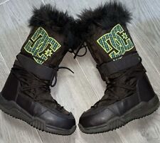DC Chalet Boots size L (UK6-7) Brown with faux fur lining and DC logo RARE (NEW)
