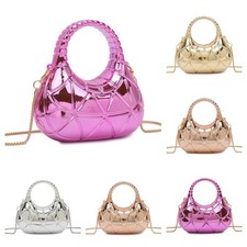 Womens Plain Patent Clutch Bag