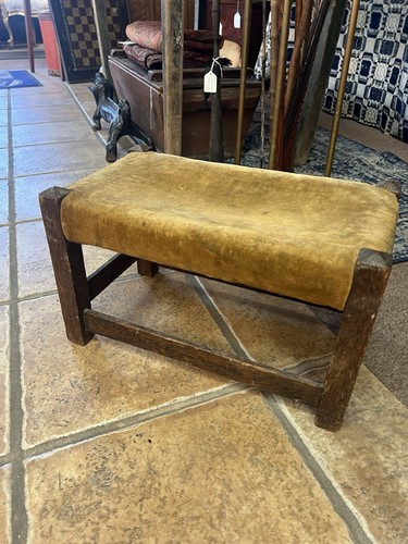 Antique mission oak footstool - mission,