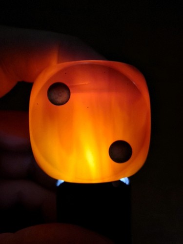 Bakelite cube orange gdr resin - gdr,
