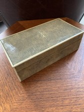 Original 1930s Art Deco Shagreen Cigarette Cigar Box Dunhill Asprey style