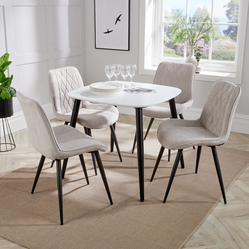Aspen white square table with - white,