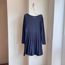 Minimalist Sarah Pacini Pleated Knitted Dress Minimalist Avant Garde Issey S M