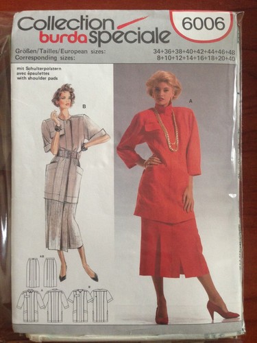 Burda 6006 jacket skirt suit - jacket,