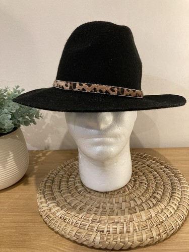 Ladies monsoon black fedora - ladies,