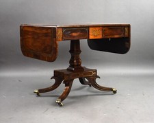 Regency Rosewood Brass Inlaid Sofa Table