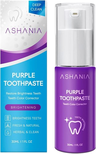 Purple toothpaste for teeth - toothpaste,