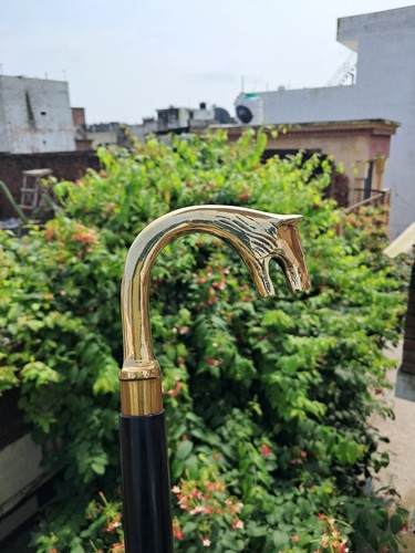 Wolf head cane walking stick - wolf,