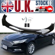Lower Front Bumper Lip Spoiler Splitter UK For Ford Mondeo 2013-2022 Gloss Black
