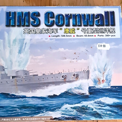 Trumpeter hms cornwall - hms, 1:350