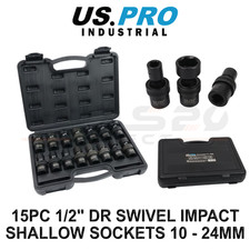 US PRO INDUSTRIAL 15pc 1/2" Dr