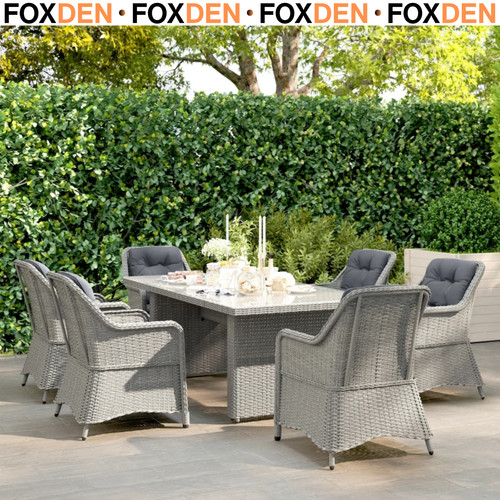 Seater rattan dining set - 6,