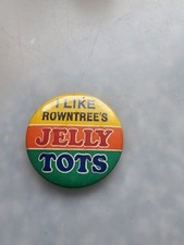 A 1960s Vintage Rowntree Mackintosh JELLY TOTS Sweets Tin Badge