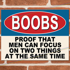 BOOBS Funny Metal Signs