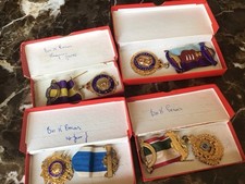 Job Lot x4 Solid Sterling Silver Masonic Medals Bro K. Evans,Middlesex Lodge 304