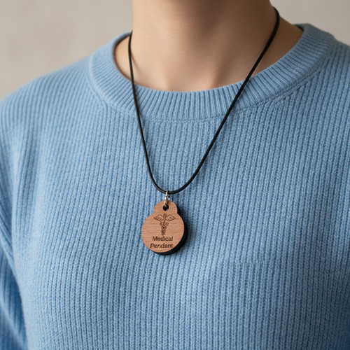 Medical necklace quality - ,quality, wood
