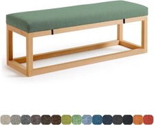 Comfortable Green Dining Bench