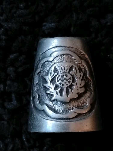 Vintage engraved pewter - engraved,