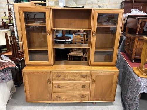 Blonde ercol display cabinet - ercol, cabinet/