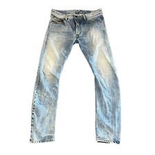 Diesel Mens Jeans Slim Carrot Fit Light Blue Wash Button Fly Rombee W30 L30