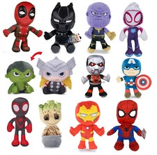 NEW OFFICIAL 10" 12" MARVEL AVENGERS PLUSH SOFT TOY END GAME SPIDERMAN DEADPOOL