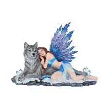 Nemesis Now Lupiana Fairy & Wolf Figurine Gothic Fantasy Magic Wolves 34cm