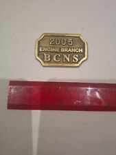 BCNS Engine Branch 2005 Brass Plate Sign Boat Canal Narrowboat River Traditional