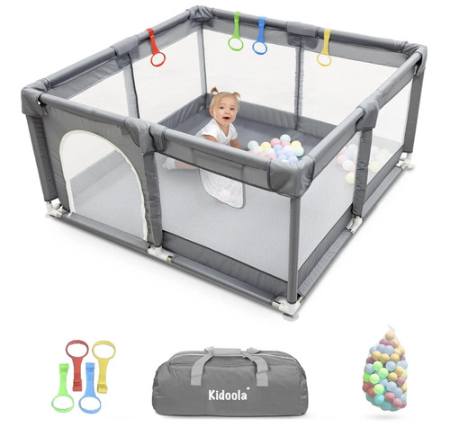 Baby mesh playpen with balls - playpen,