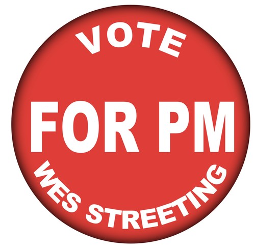 Vote wes streeting 59mm - streeting,
