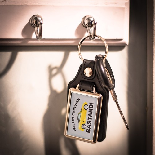 Retro leather look - retro, key