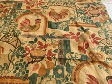 Vintage Designer Curtain Fabric P. Kaufman Hens, Birds And Eggs.