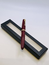 Parker New Duofold Fountain Pen Red Gold Trim 14ct Gold Med RO Nib ‘50’s England