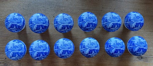 Spode blue italian drawer - 12,