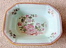 Vintage Crown Ducal Calyx Ware Serving Dish – Pink Roses Floral – England
