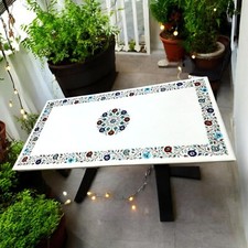 48" x 36"  Marble White Dining
