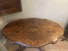 Original Antique Victorian Burr Walnut Tilt Top Loo Table