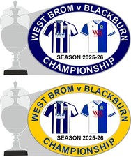 WEST BROM v BLACKBURN CAMPIONSHIP SEASON 2025-26 Matchday Pin Badges