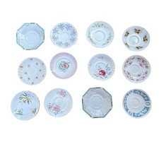12x Bone China Saucers Vintage