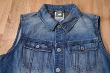 GENUINE MEN'S G-STAR DENIM VEST/Waistcoat Gilet/Bodywarmer size XL SLIM FIT