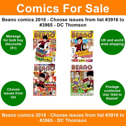 Beano comics 2018 - , choose