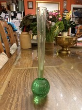 Vintage Green Glass Bud Orchid