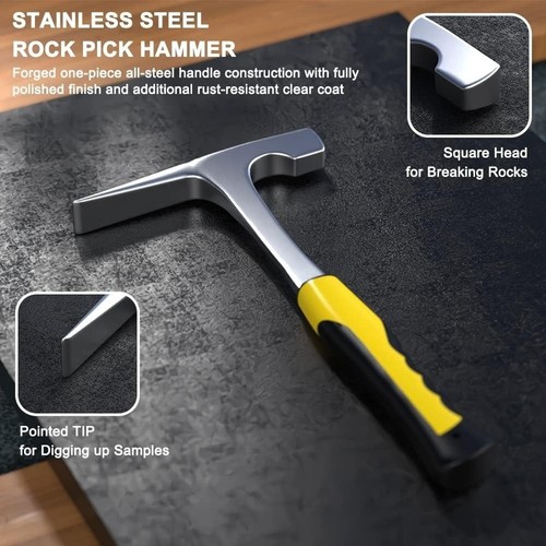 Rock hammer set geologist - geologist, pick