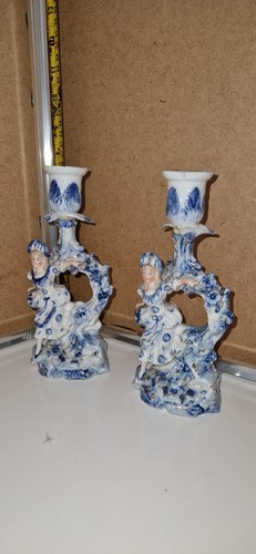 Sitzendorf candelabra pair - candelabra,